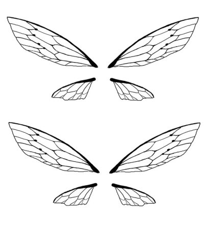 Крыло бабочки трафарет