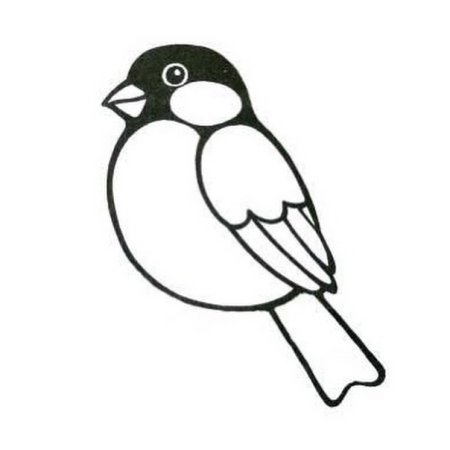 Снегирь трафарет