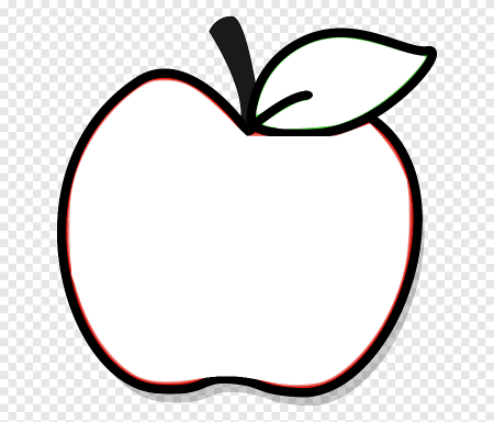 Раскраска яблоко для детей 2-3 лет