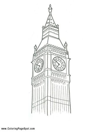 Башня Биг Бен в Лондоне раскраска