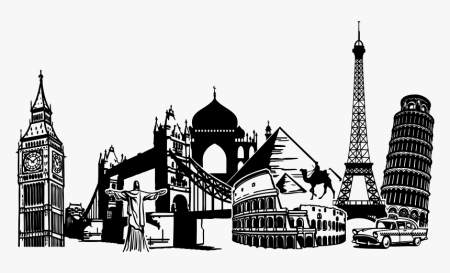 Силуэты достопримечательностей мира