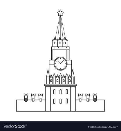 Спасская башня Кремля вектор