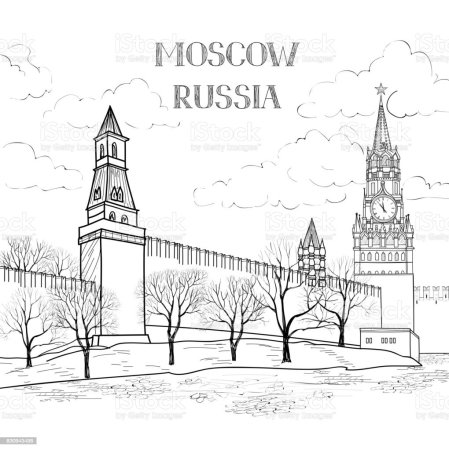 Спасская башня Московского Кремля вектор