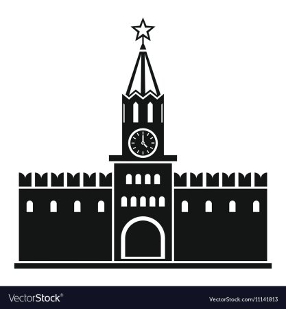 Спасская башня Москва вектор
