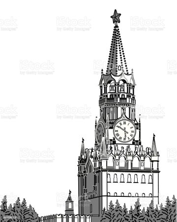 Спасская башня Кремля вектор