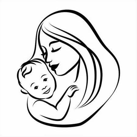 Силуэт родителей с ребенком