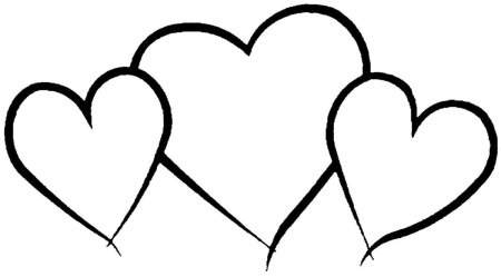 Сердечко черно белое