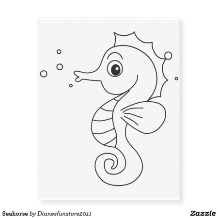 Рисование морской конек