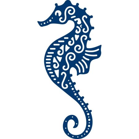 Морской конек трафарет