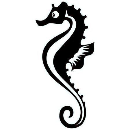 Морской конек трафарет