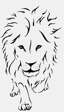 Рисунок Льва для срисовки