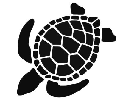 Черепаха контур для детей