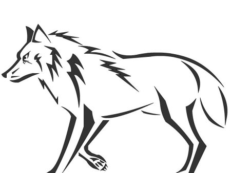 Волк контур