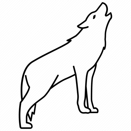 Волк контур