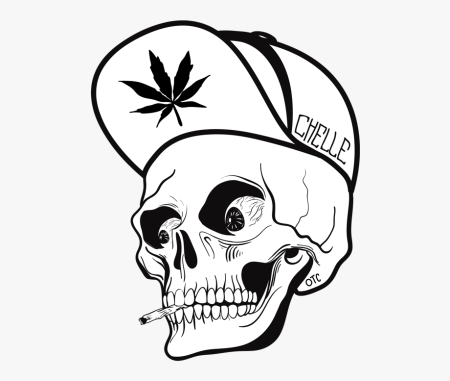 Граффити на бумаге карандашом череп