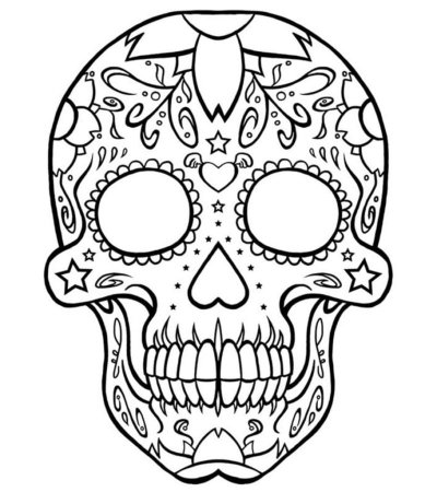 Раскраска череп