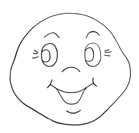 Колобок трафарет