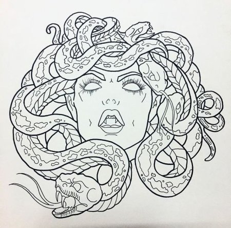 Медуза Горгона раскраска