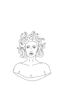 Медуза Горгона тату Минимализм