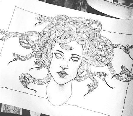 Медуза Горгона Бердслей