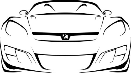 Контур машины спереди