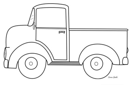 Грузовик трафарет
