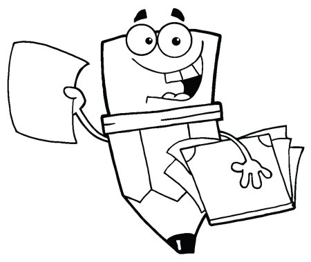 Карандаши и бумага раскраска