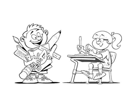 Раскраска школа