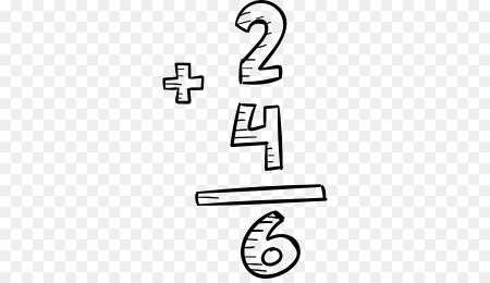 Математические цифры на прозрачном фоне