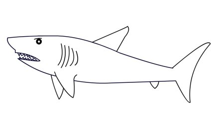 Акула раскраска для детей