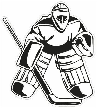 Хоккеист вратарь вектор