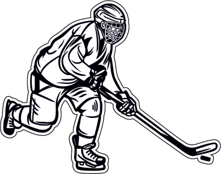 Трафарет хоккеиста