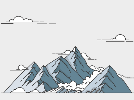 Очертания гор рисунок