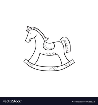 Лошадка качалка эскиз
