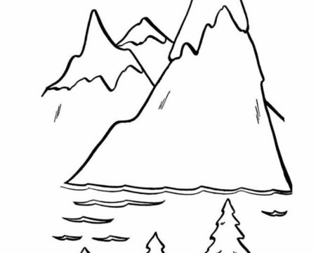 Контурное изображение гор
