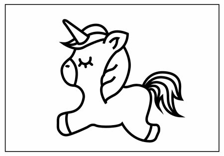 Единорожек трафарет для рисования