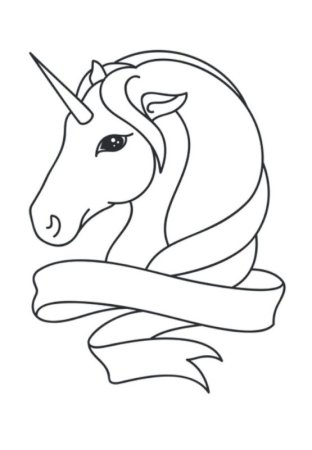 Единорог чёрно белый