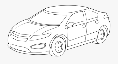 Легковая машина раскраска для детей