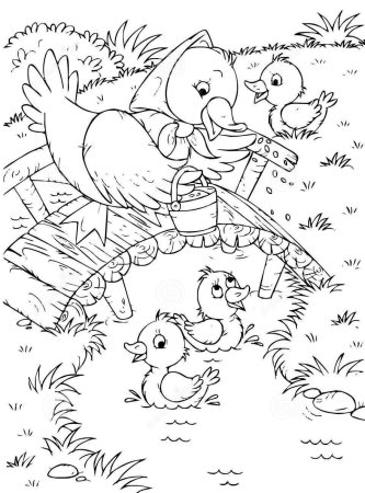 Гадкий утенок рисунок