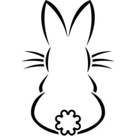 Контур кролика сзади