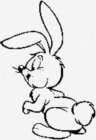 Трафарет зайчика для рисования