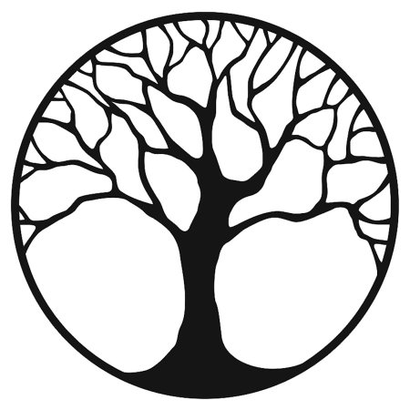 Силуэт дерева в круге