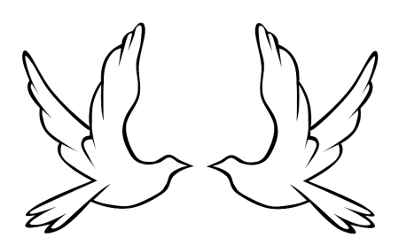 Голубь в полете раскраска