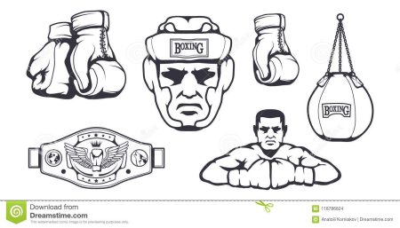 Боксерские перчатки раскраска
