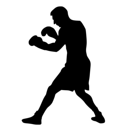 Силуэт спортсмена бокс