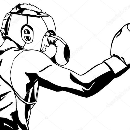 Боксер черно белый