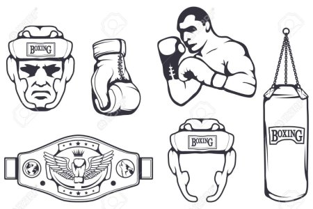 Боксерские перчатки эскиз для плоттера