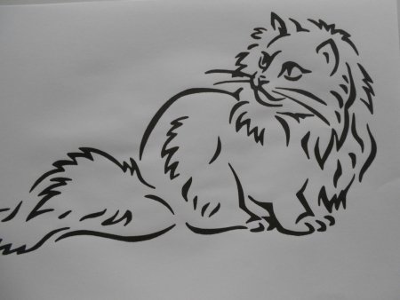 Трафареты для резьбы по дереву кошка