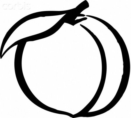 Персик силуэт