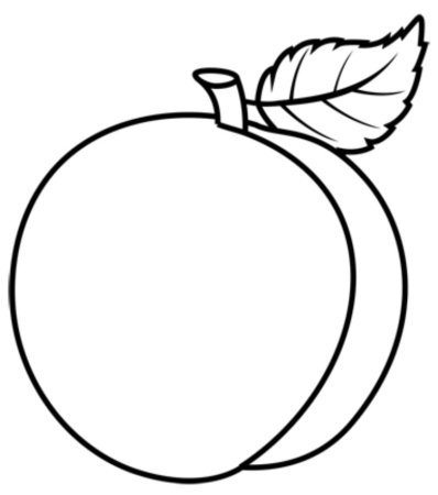 Персик раскраска